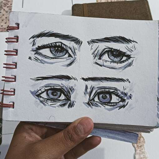 Of course I love drawing eyes...